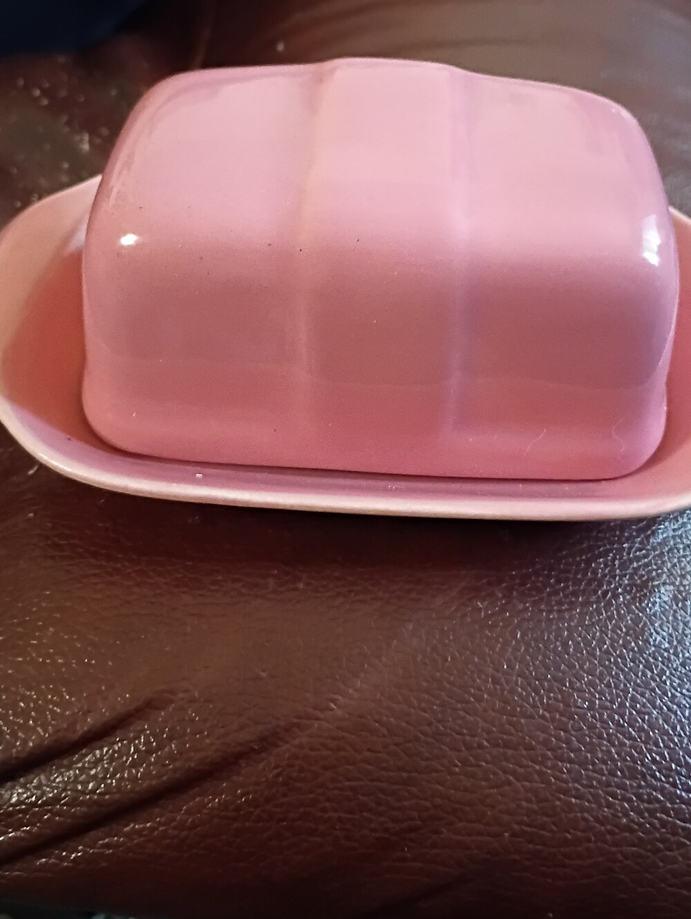 *Rare* Vintage Bauer Pink Ceramic Butter Dish